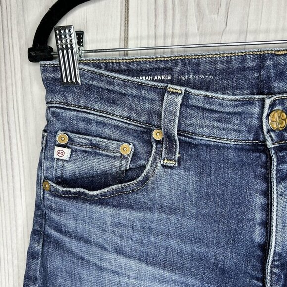 ADRIANO GOLDSCHMIED Farrah Ankle High Rise Skinny Jean AG-ED Denim Blue Size 29R - Picture 4 of 10